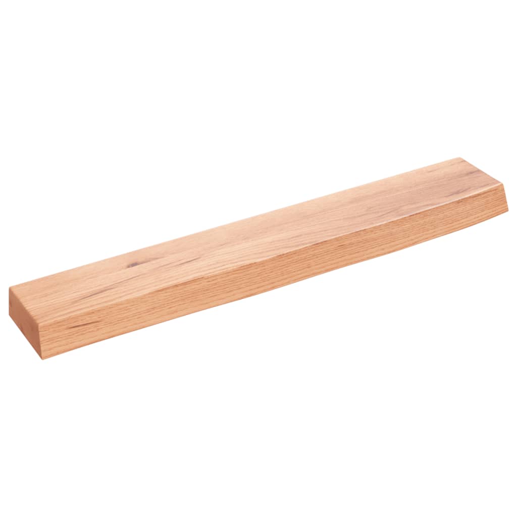vidaXL Nástěnná police světle hnědá 60x10x4 cm ošetřený masivní dub