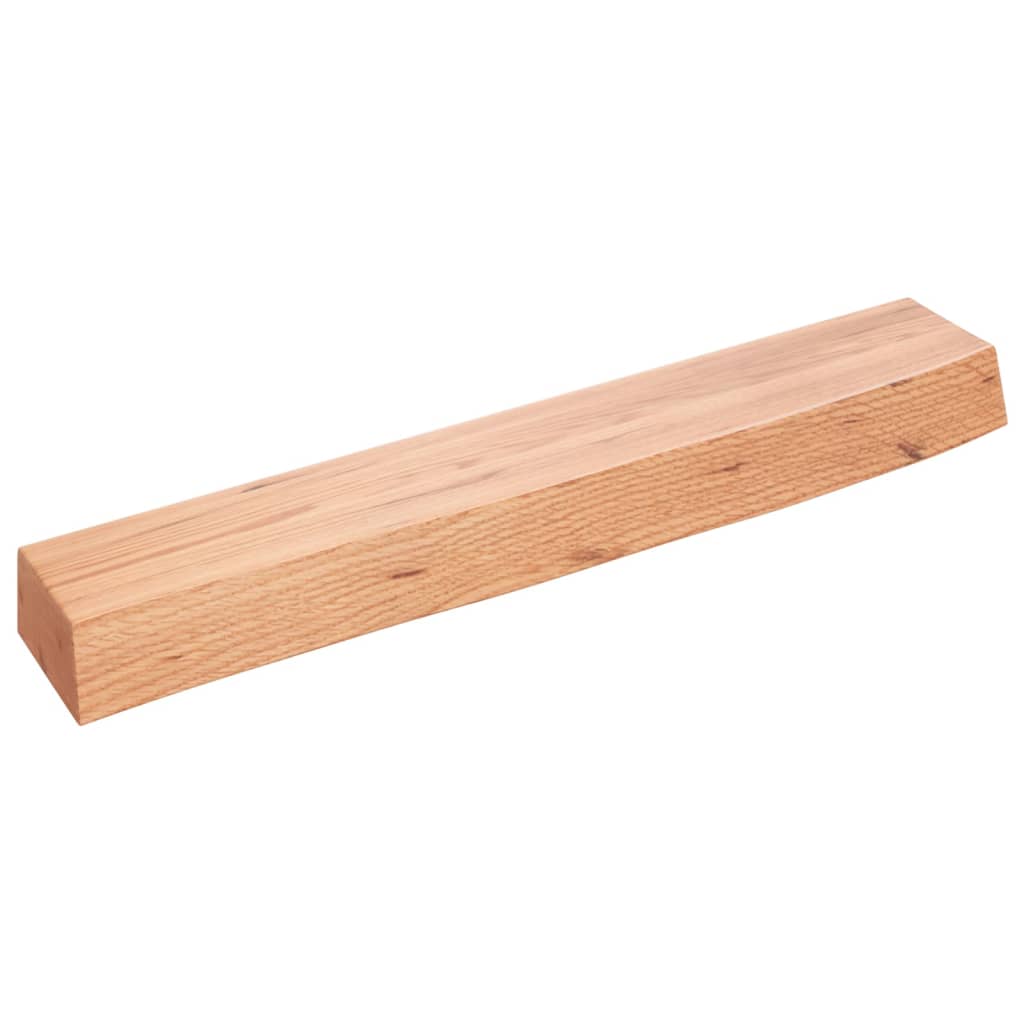 vidaXL Nástěnná police světle hnědá 60x10x6 cm ošetřený masivní dub