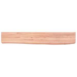 Nástěnná police světle hnědá 60x10x6 cm ošetřený masivní dub - obrázek 4