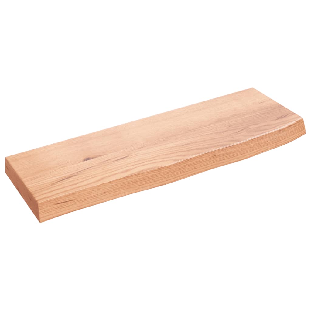 vidaXL Nástěnná police světle hnědá 60x20x4 cm ošetřený masivní dub