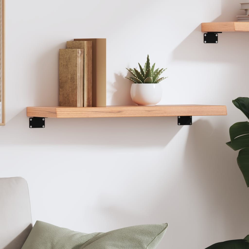vidaXL Wandschap 60x20x4 cm behandeld massief eikenhout lichtbruin afbeelding