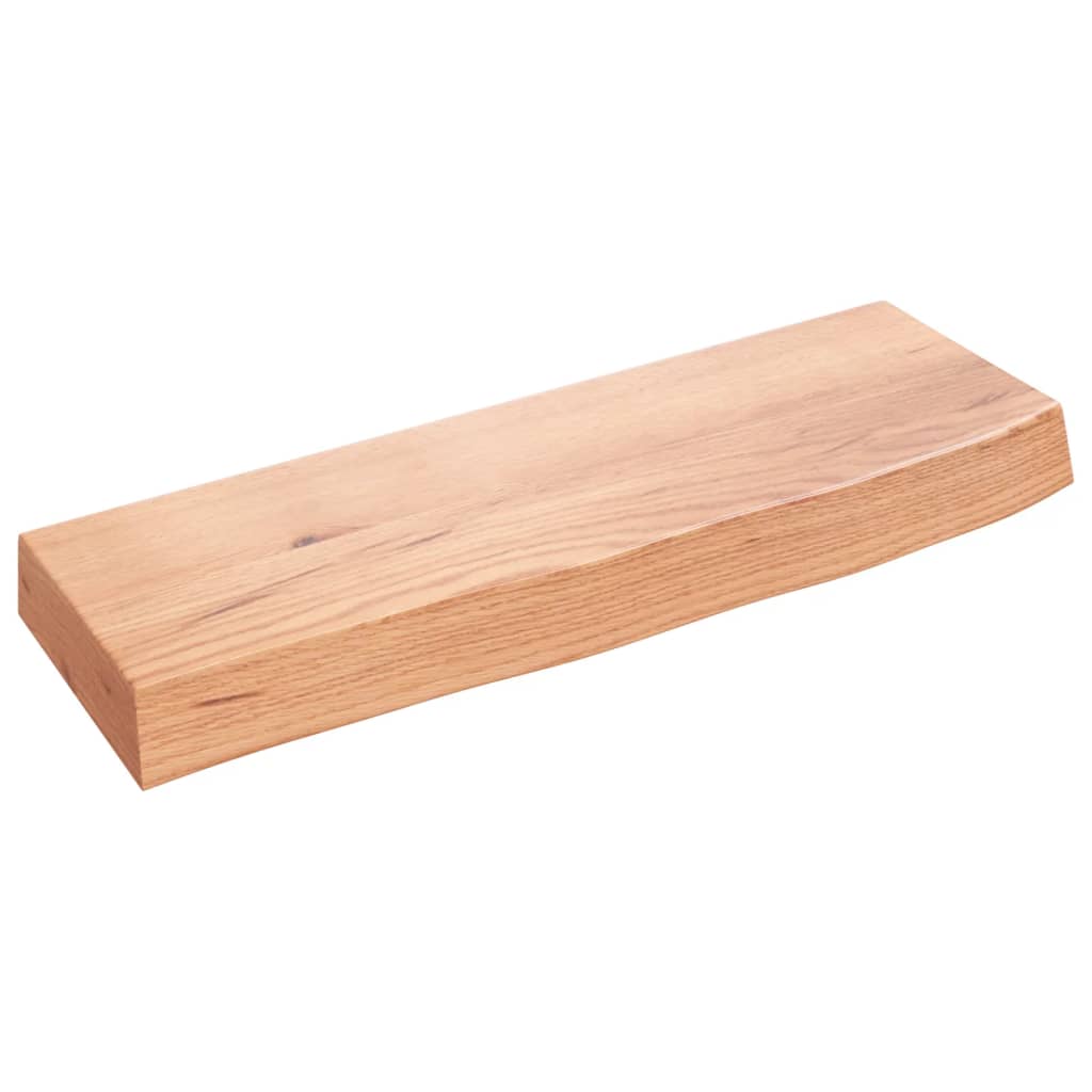 vidaXL Nástěnná police světle hnědá 60x20x6 cm ošetřený masivní dub