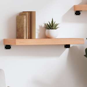 Stenska polica svetlo rjava 60x20x6 cm trdna hrastovina