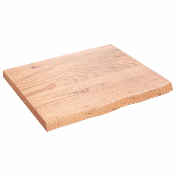 vidaXL seinariiul, helepruun, 60 x 50 x (2-4) cm, t&ouml;&ouml;deldud tammepuit