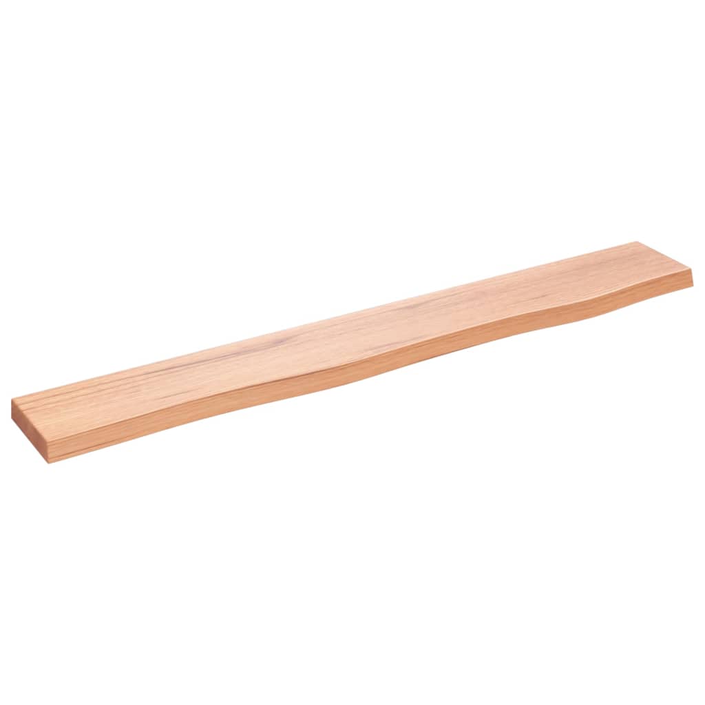 vidaXL Nástěnná police světle hnědá 80x10x2 cm ošetřený masivní dub