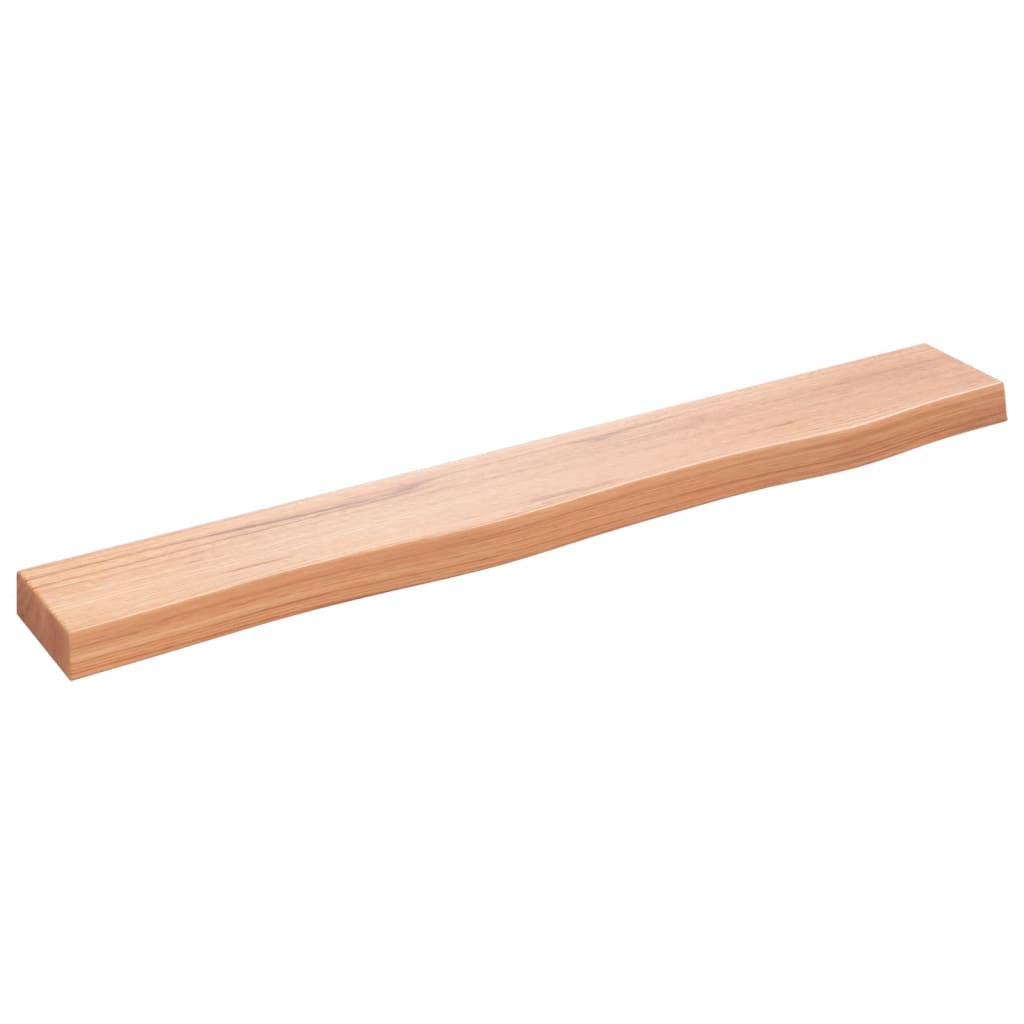 vidaXL Nástěnná police světle hnědá 80x10x4 cm ošetřený masivní dub