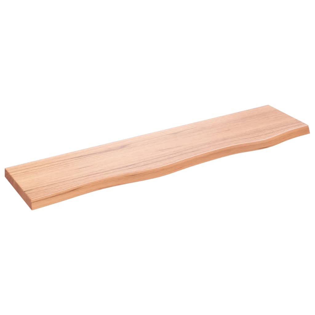 vidaXL Nástěnná police světle hnědá 80x20x2 cm ošetřený masivní dub