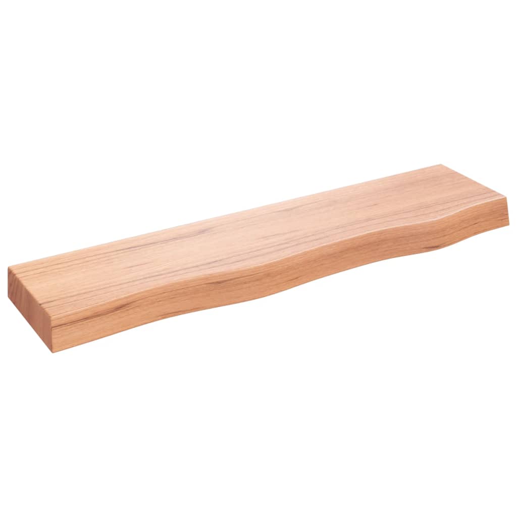 vidaXL Nástěnná police světle hnědá 80x20x6 cm ošetřený masivní dub