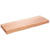 vidaXL seinariiul, helepruun, 80 x 30 x (2-6) cm, t&ouml;&ouml;deldud tammepuit