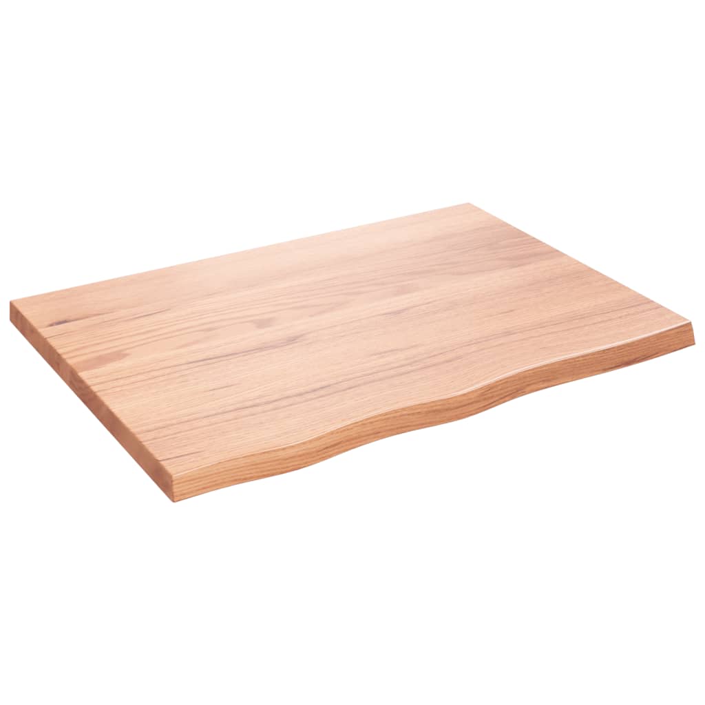 Image of vidaXL Wall Shelf Light Brown 80x60x(2-4) cm Treated Solid Wood Oak