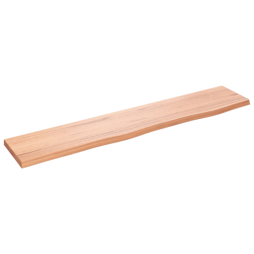vidaXL Nástěnná police světle hnědá 100x20x2 cm ošetřený masivní dub