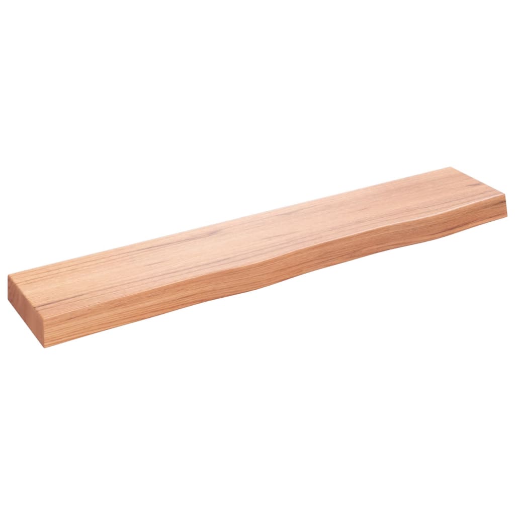 vidaXL Nástěnná police světle hnědá 100x20x6 cm ošetřený masivní dub