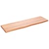 vidaXL seinariiul, helepruun, 100 x 30 x (2-4) cm, t&ouml;&ouml;deldud tammepuit