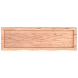 Nástěnná police hnědá 100x30x(2-4) cm ošetřený masivní dub - obrázek 5