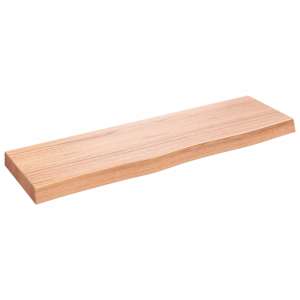 Nástěnná police hnědá 100x30x(2-6) cm ošetřený masivní dub - obrázek 2