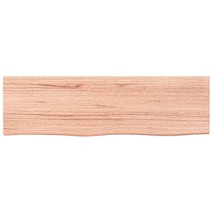 Nástěnná police hnědá 100x30x(2-6) cm ošetřený masivní dub - obrázek 4