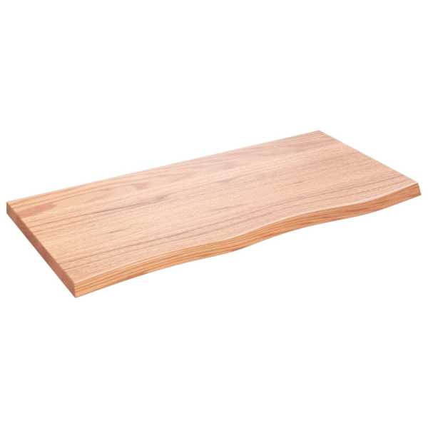 vidaXL seinariiul, helepruun, 100 x 50 x (2-4) cm, t&ouml;&ouml;deldud tammepuit