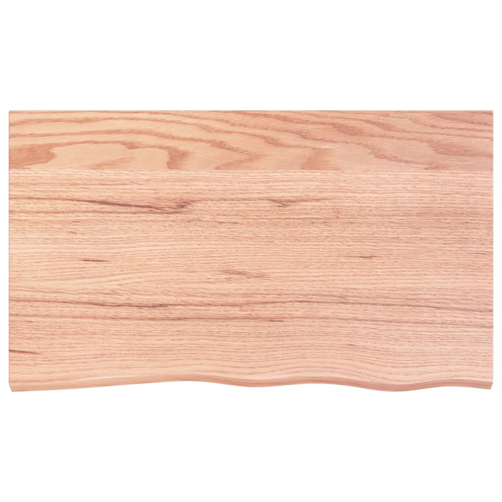 vidaXL Wandschap 100x60x2 cm behandeld massief eikenhout lichtbruin afbeelding
