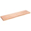 vidaXL seinariiul, helepruun, 120x30x(2-4) cm, t&ouml;&ouml;deldud tammepuit