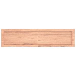 Nástěnná police hnědá 120x30x(2-4)cm ošetřený masivní dub - obrázek 2