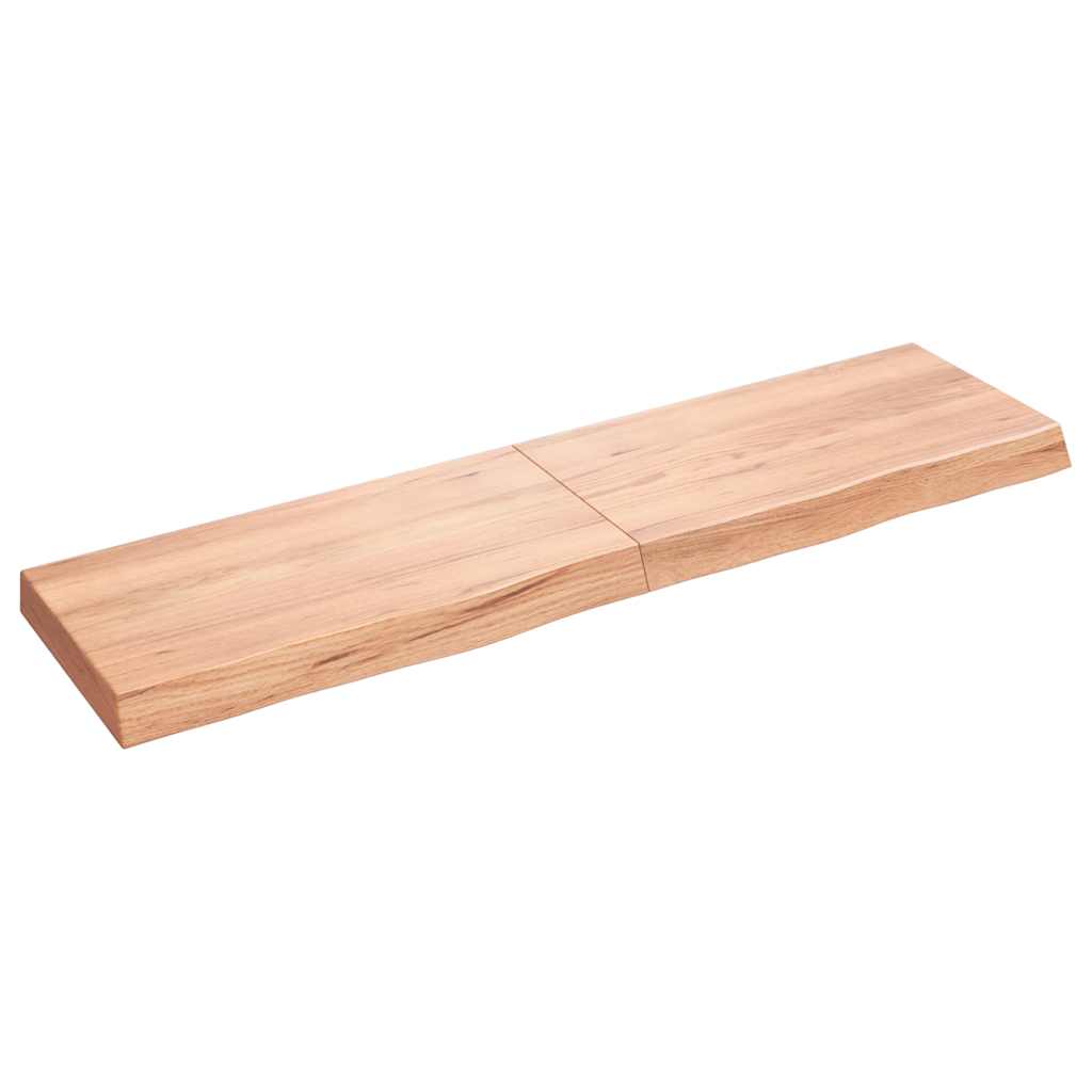 vidaXL NĂˇstÄ›nnĂˇ police hnÄ›dĂˇ 120x30x(2-6)cm oĹˇetĹ™enĂ˝ masivnĂ­ dub