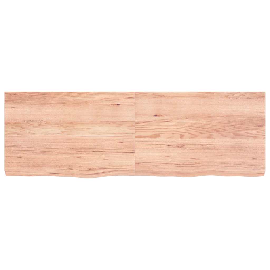 vidaXL Wandschap 120x40x(2-4)cm behandeld massief eikenhout lichtbruin afbeelding