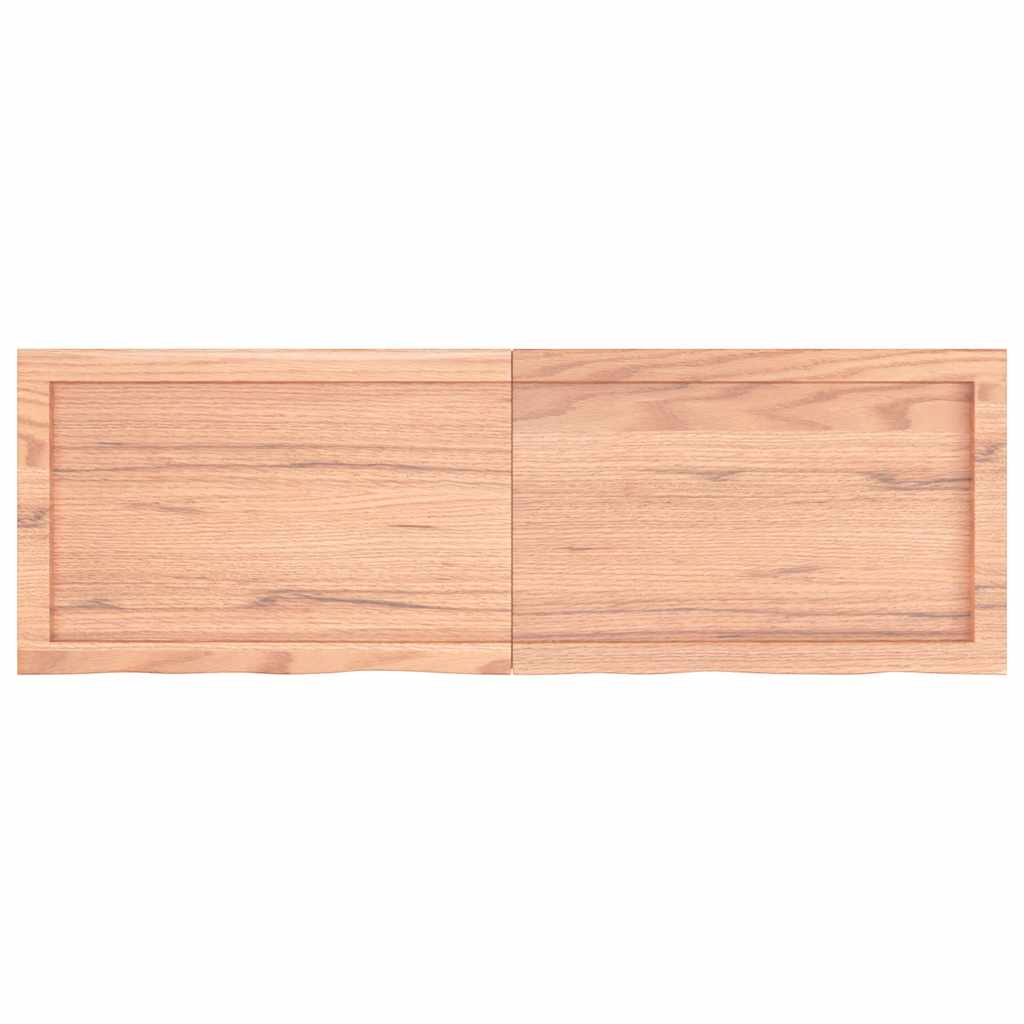 vidaXL Seinähylly vaaleanruskea 120x40x(2-4) cm käsitelty täystammi