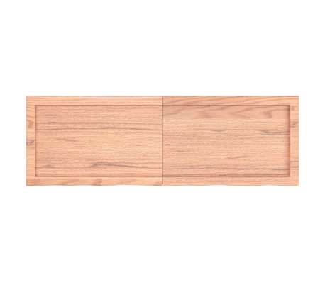 vidaXL Wandregal Hellbraun 120x40x(2-6) cm Massivholz Eiche Behandelt