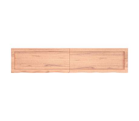 vidaXL Estante pared madera roble tratada marr&oacute;n claro 140x30x(2-6) cm