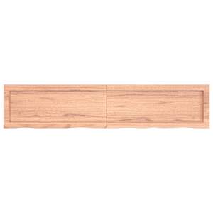 vidaXL Estante pared madera roble tratada marr&oacute;n claro 140x30x(2-6) cm