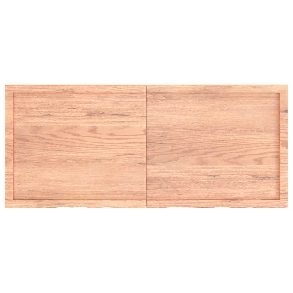 vidaXL Seinähylly vaaleanruskea 140x60x(2-4) cm käsitelty täystammi