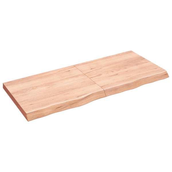 vidaXL seinariiul, helepruun, 140 x 60 x (2-6) cm, t&ouml;&ouml;deldud tammepuit