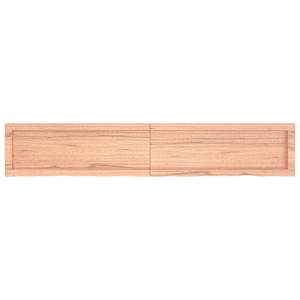 Nástěnná police hnědá 160x30x(2-4) cm ošetřený masivní dub - obrázek 2