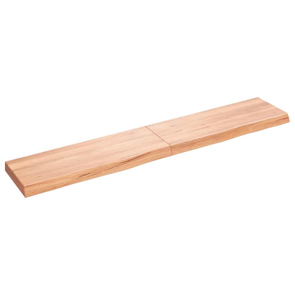 vidaXL Nástěnná police hnědá 160x30x(2-6)cm ošetřený masivní dub