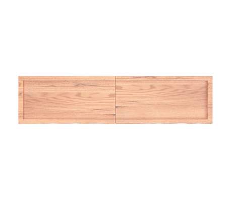 vidaXL Wall Shelf Light Brown 160x40x(2-4) cm Treated Solid Wood Oak