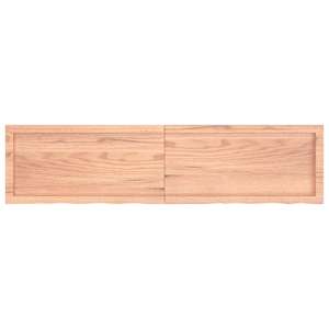 Nástěnná police hnědá 160x40x(2-4)cm ošetřený masivní dub - obrázek 2