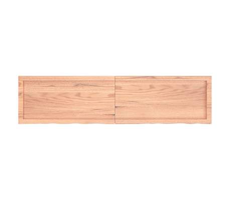 vidaXL Wall Shelf Light Brown 160x40x(2-6) cm Treated Solid Wood Oak