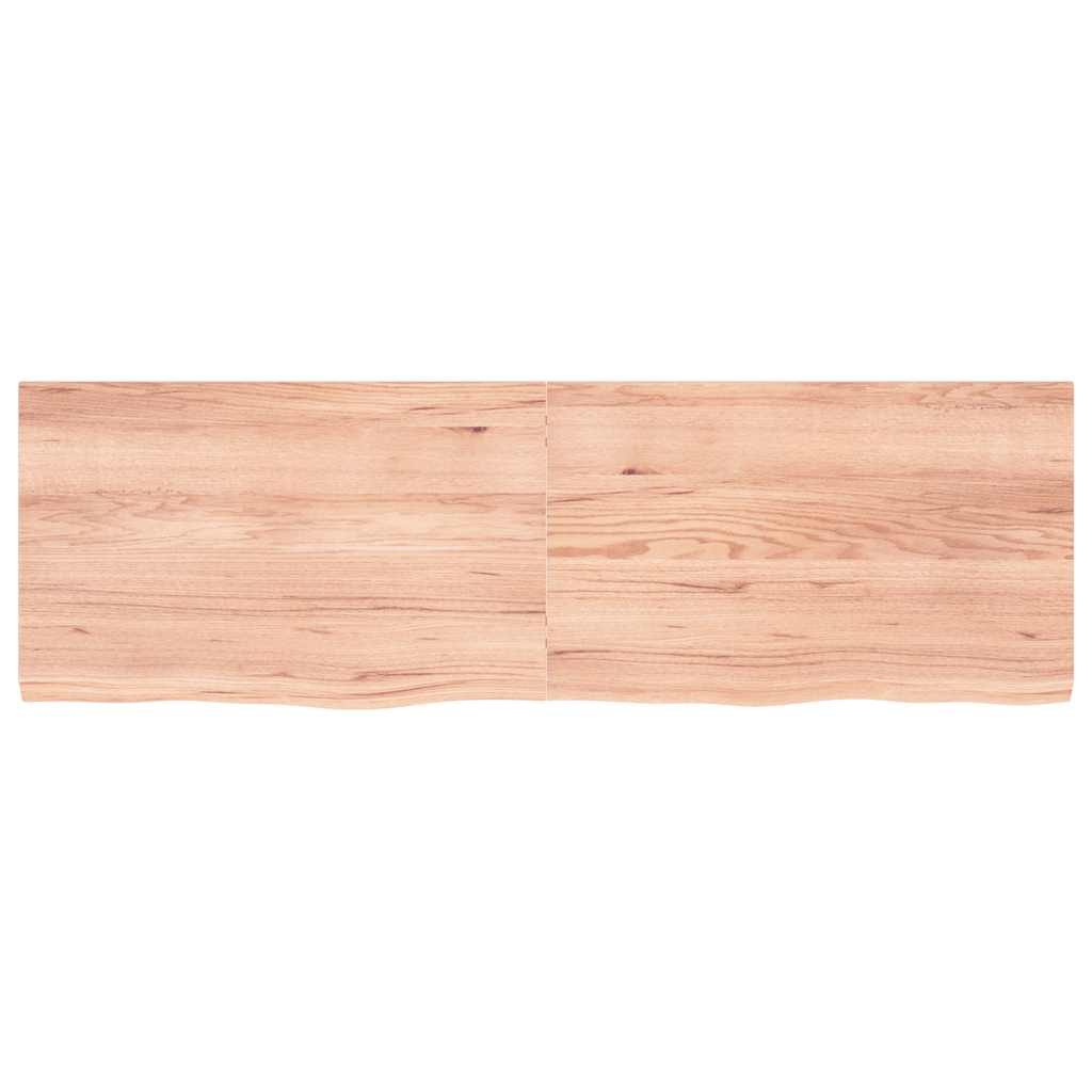Thumbnail - vidaXL Wandregal Hellbraun 160x50x(2-4) cm Massivholz Eiche Behandelt