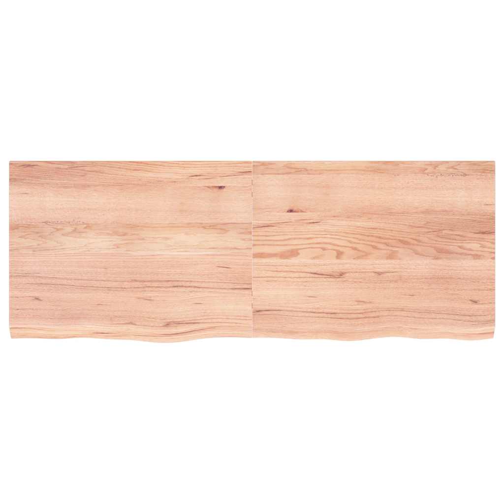 vidaXL Wandschap 160x60x(2-4)cm behandeld massief eikenhout lichtbruin afbeelding