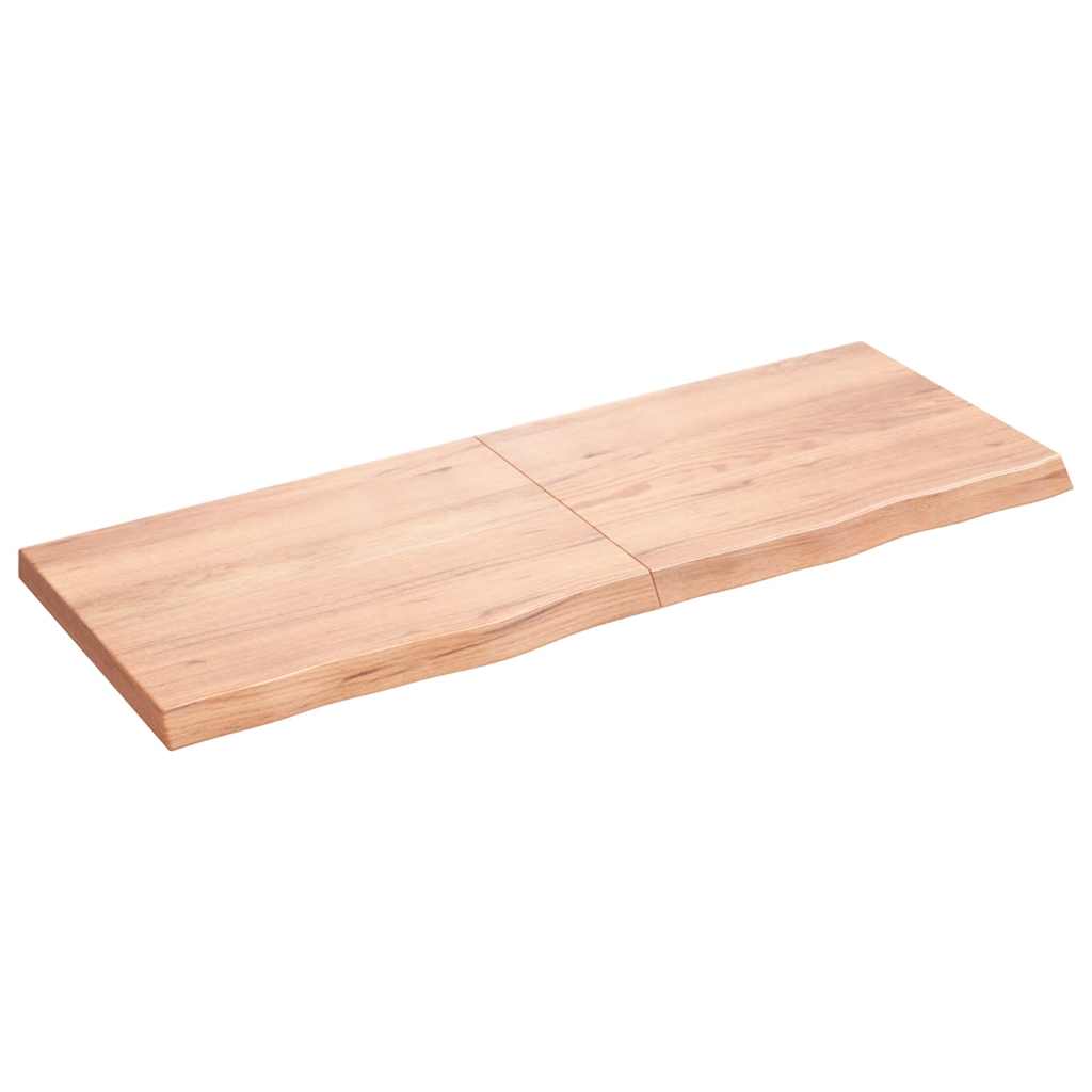 vidaXL Nástěnná police hnědá 160x60x(2-6)cm ošetřený masivní dub