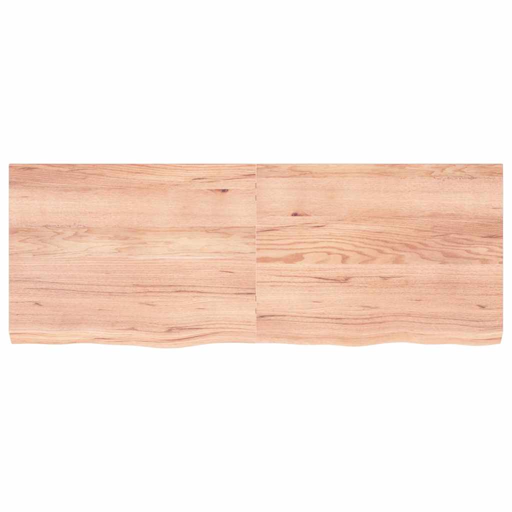Thumbnail - vidaXL Wandregal Hellbraun 160x60x(2-6) cm Massivholz Eiche Behandelt