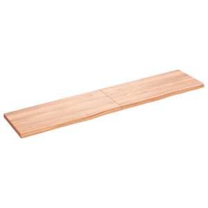 Nástěnná police hnědá 180x40x(2-4)cm ošetřený masivní dub - obrázek 1