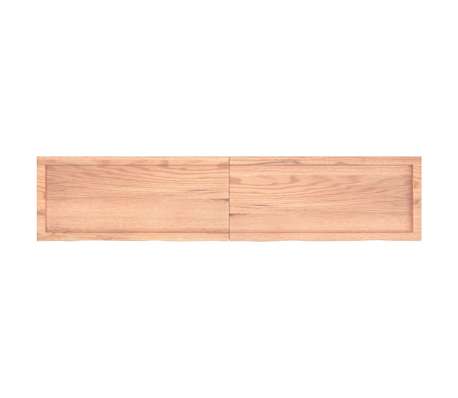 vidaXL Wall Shelf Light Brown 180x40x(2-6) cm Treated Solid Wood Oak