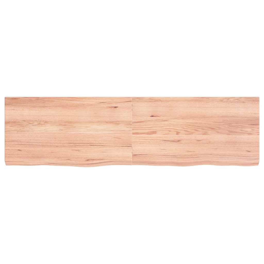 vidaXL Seinähylly vaaleanruskea 180x50x(2-6) cm käsitelty täystammi