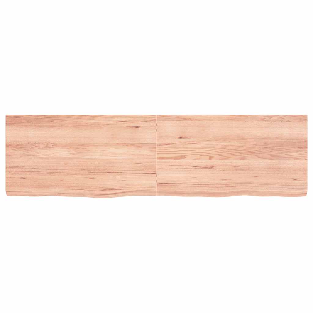 Thumbnail - vidaXL Wandregal Hellbraun 180x50x(2-6) cm Massivholz Eiche Behandelt