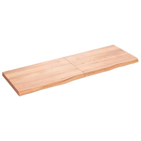 vidaXL seinariiul, helepruun, 180 x 60 x (2-6) cm, t&ouml;&ouml;deldud tammepuit