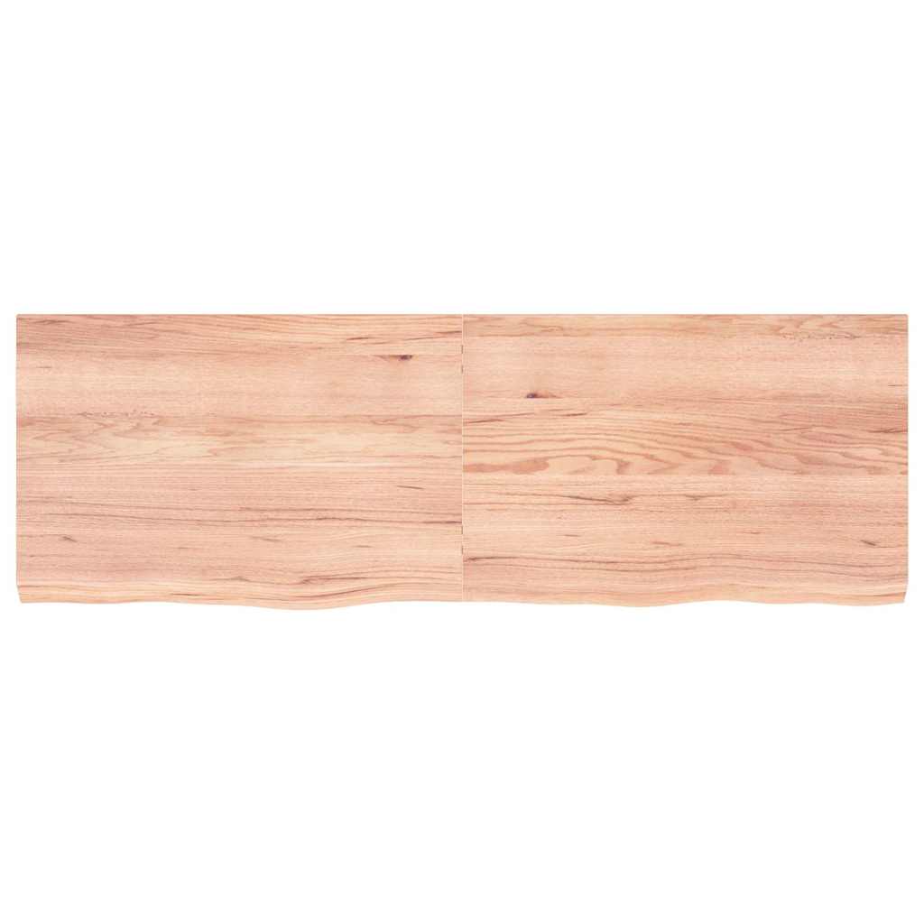 vidaXL Wandschap 180x60x(2-6)cm behandeld massief eikenhout lichtbruin afbeelding