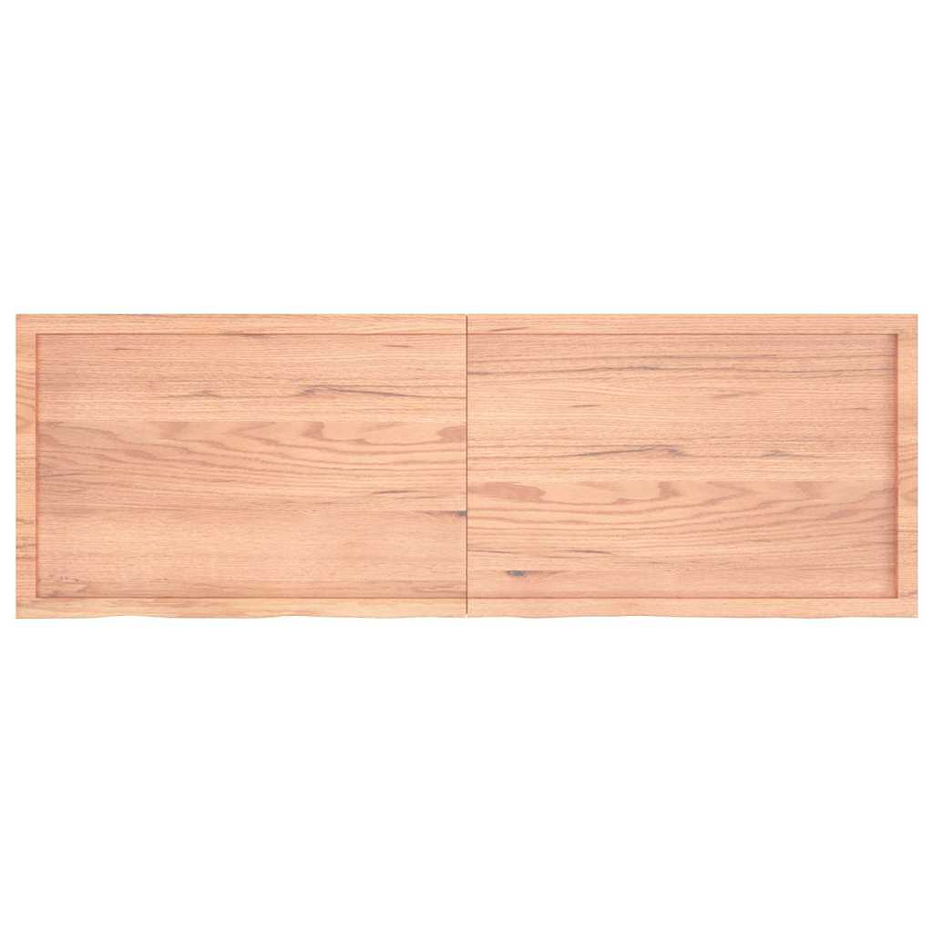 vidaXL Seinähylly vaaleanruskea 180x60x(2-6) cm käsitelty täystammi