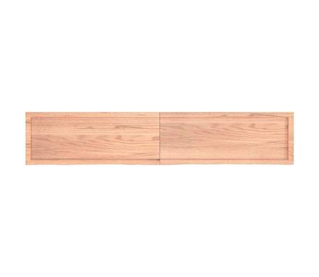 vidaXL Wall Shelf Light Brown 200x40x(2-6) cm Treated Solid Wood Oak