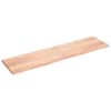 vidaXL seinariiul, helepruun, 200 x 50 x (2-4) cm, t&ouml;&ouml;deldud tammepuit